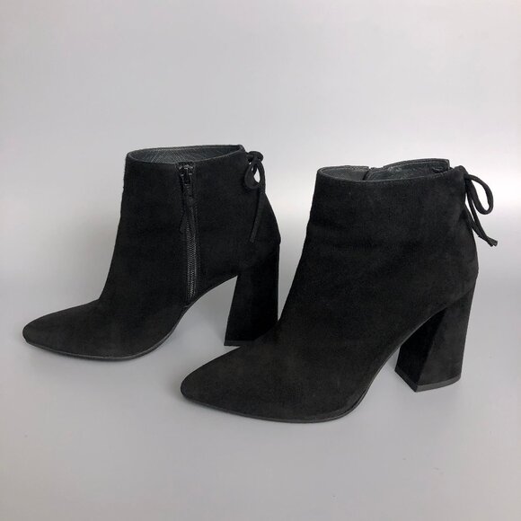 Wow! Stuart Weitzman Black Suede Ankle Boots - Picture 5 of 10